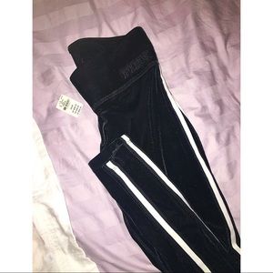 Victoria’s Secret PINK velvet black leggings